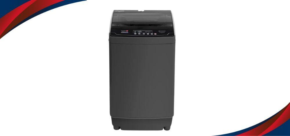 A sleek new Fujidenzo top load washing machine.