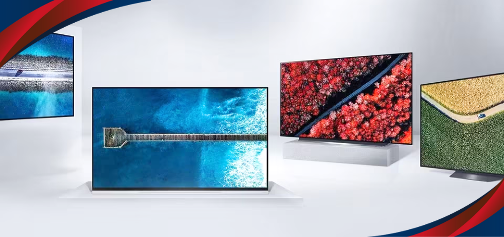 a comparison photo of tv screen