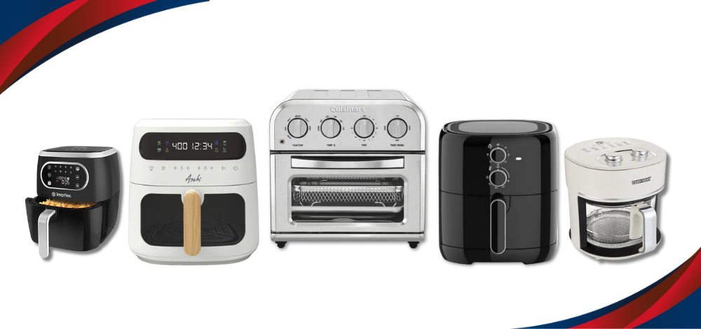 photo of a various air fryers offered by Western Appliances