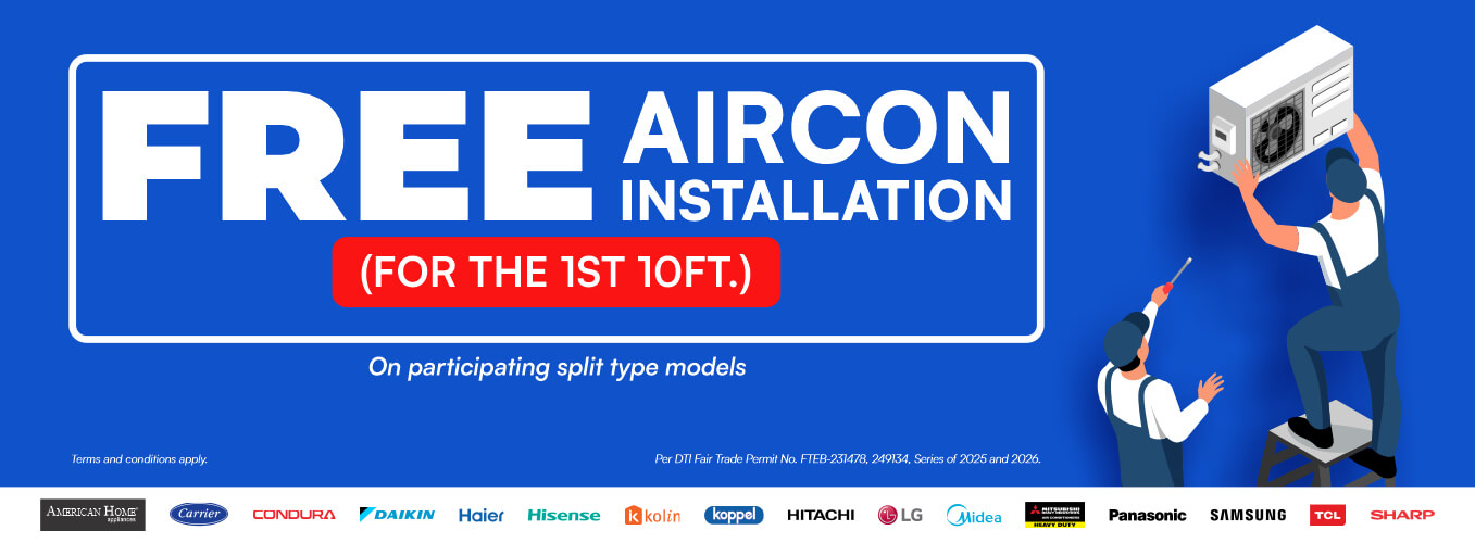 FREE AIRCON INSTALLATION_DEALS