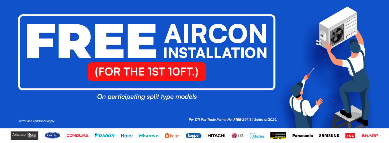FREE AIRCON INSTALLATION_DEALS